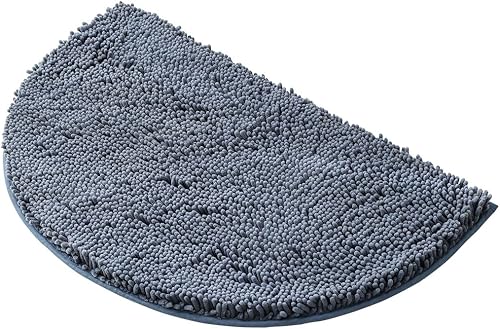 YOUFINE Tapete de baño absorbente de semicírculos, de felpilla suave, grueso, antideslizante, lavable a máquina, se seca rápidamente, tapete para YOUFINE Tapete de baño absorbente de semicírculos, de felpilla suave, grueso, antideslizante, lavable a máquina, se seca rápidamente, tapete para