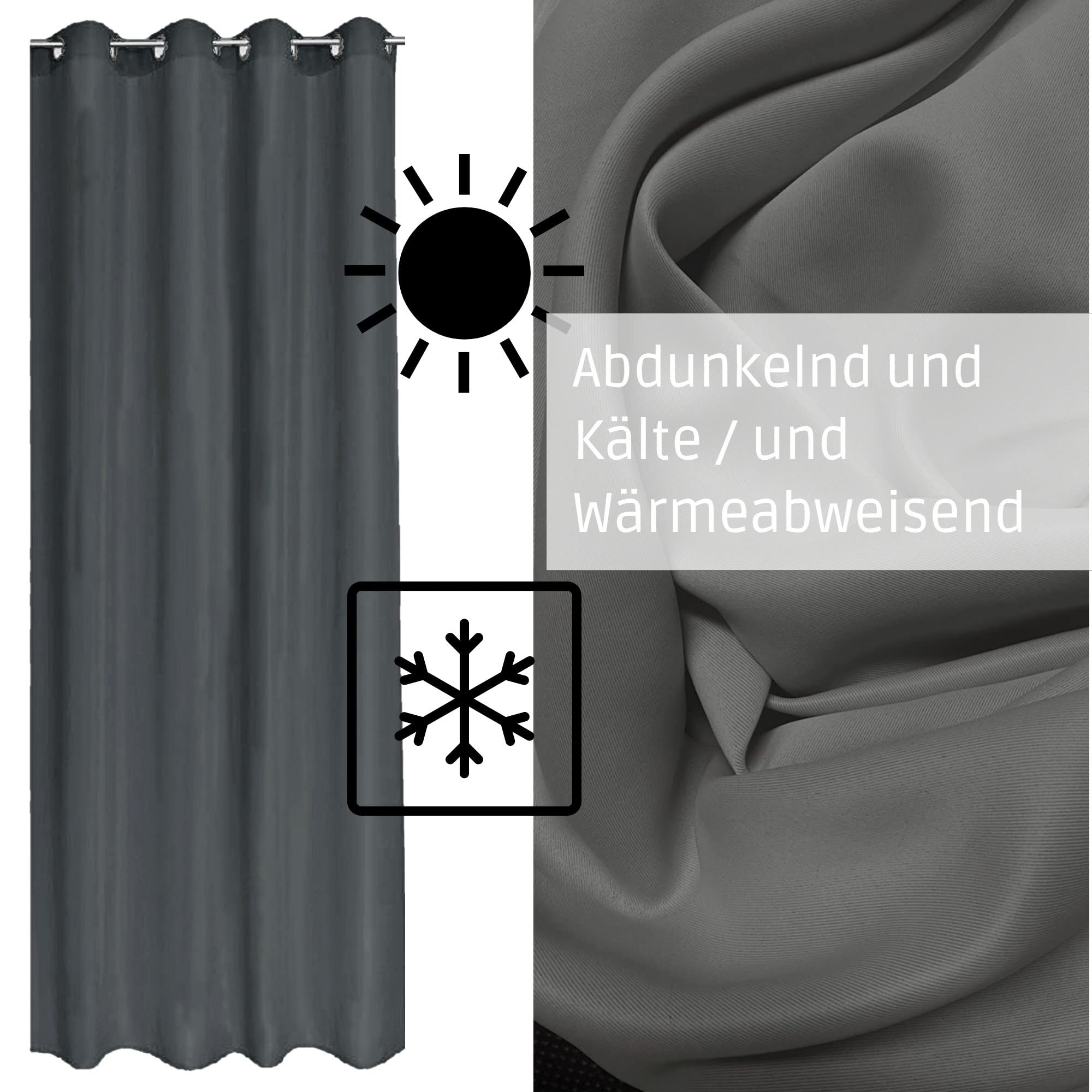 Verdunklungsvorhang mit Ösen 140cm x 245cm Vorhang Blickdicht Thermo Gardine Wärmeisolierend Wohnzimmer Vorhänge (2, Altrosa)