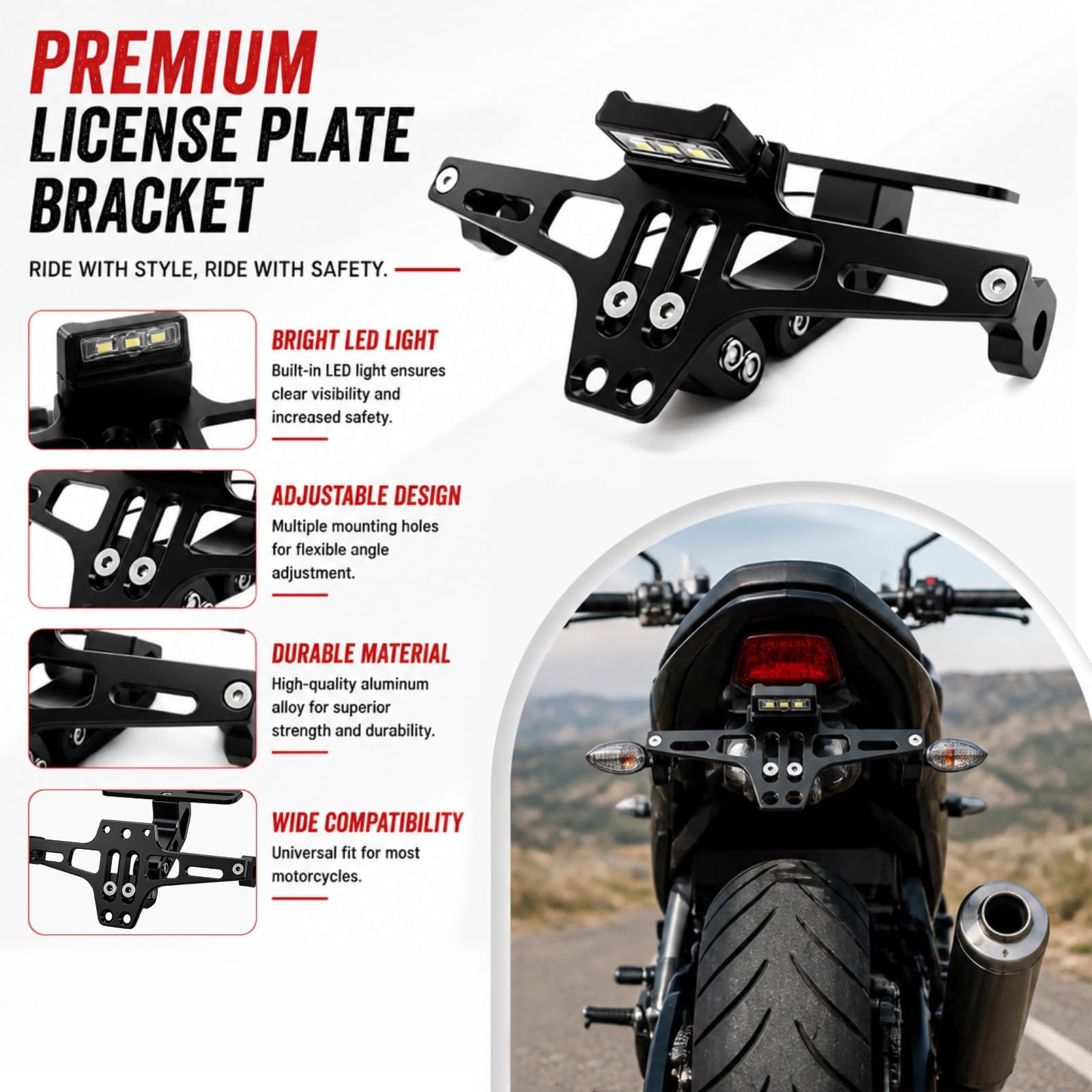 Portamatrículas Moto para Honda CB 500X 2013-2023