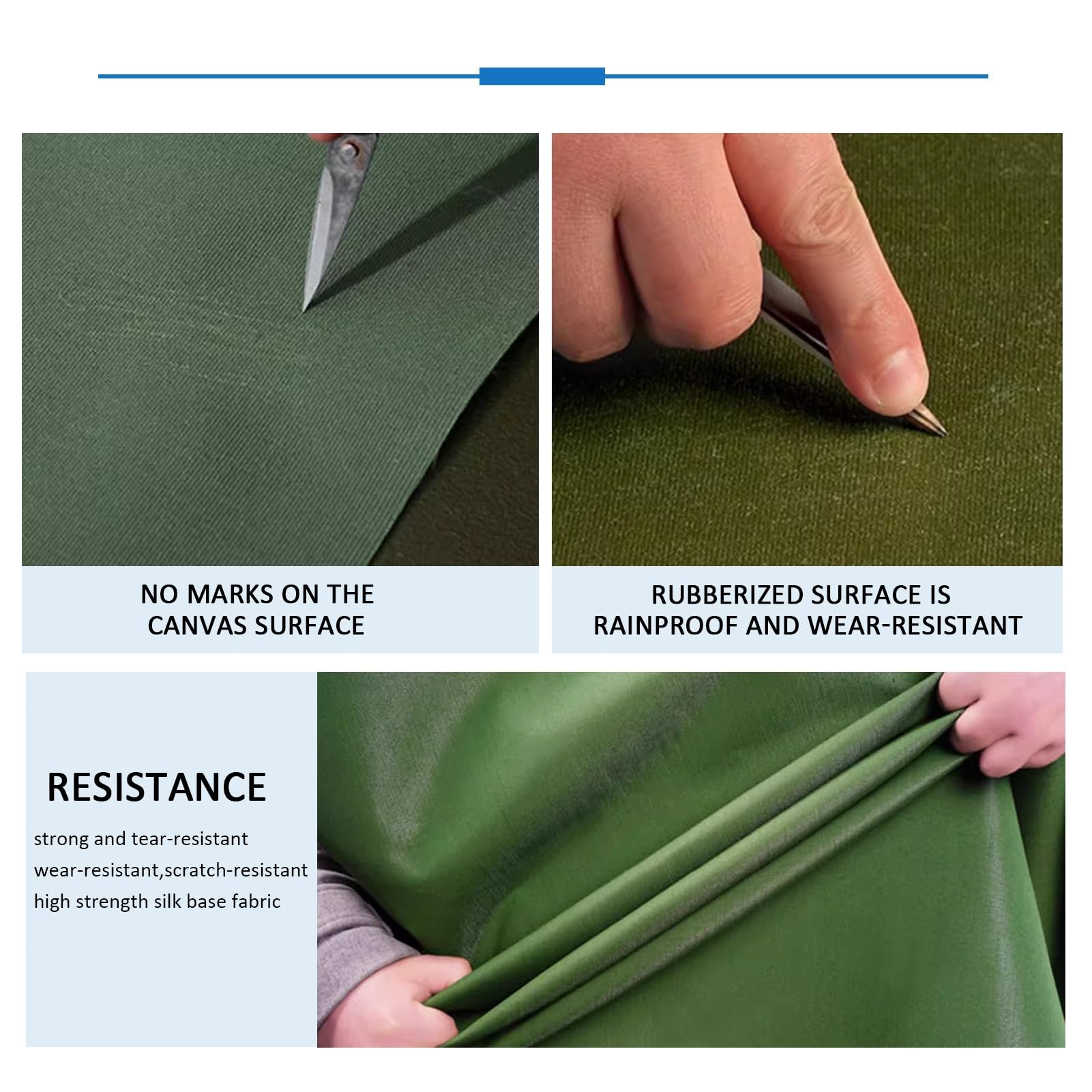 Bâche En Toile Verte 1x1.5m 1.2x1.5m 1.8x2.4m 2x3m 3x4m