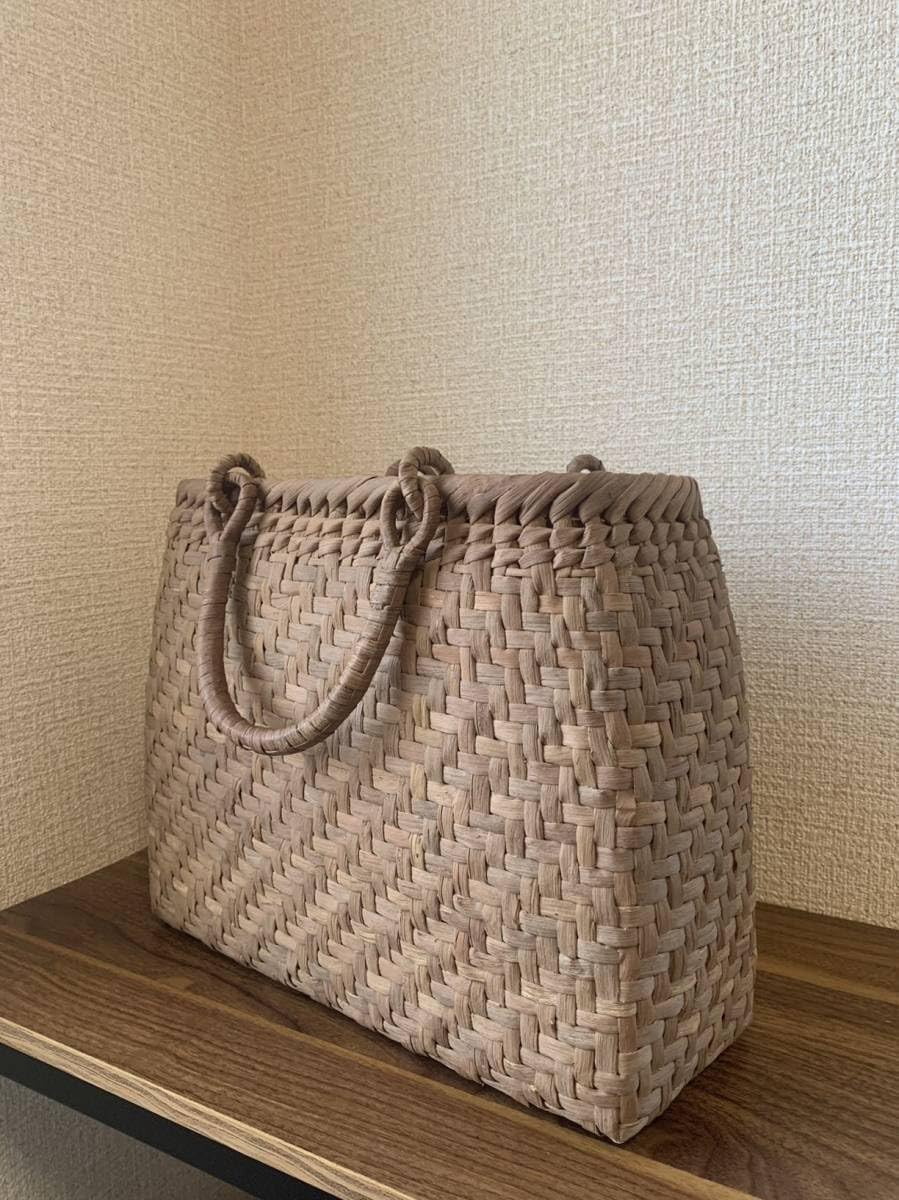 山葡萄 かごバッグ 手作り 網代編み 籠 手提げ 内布あり 【公式通販】