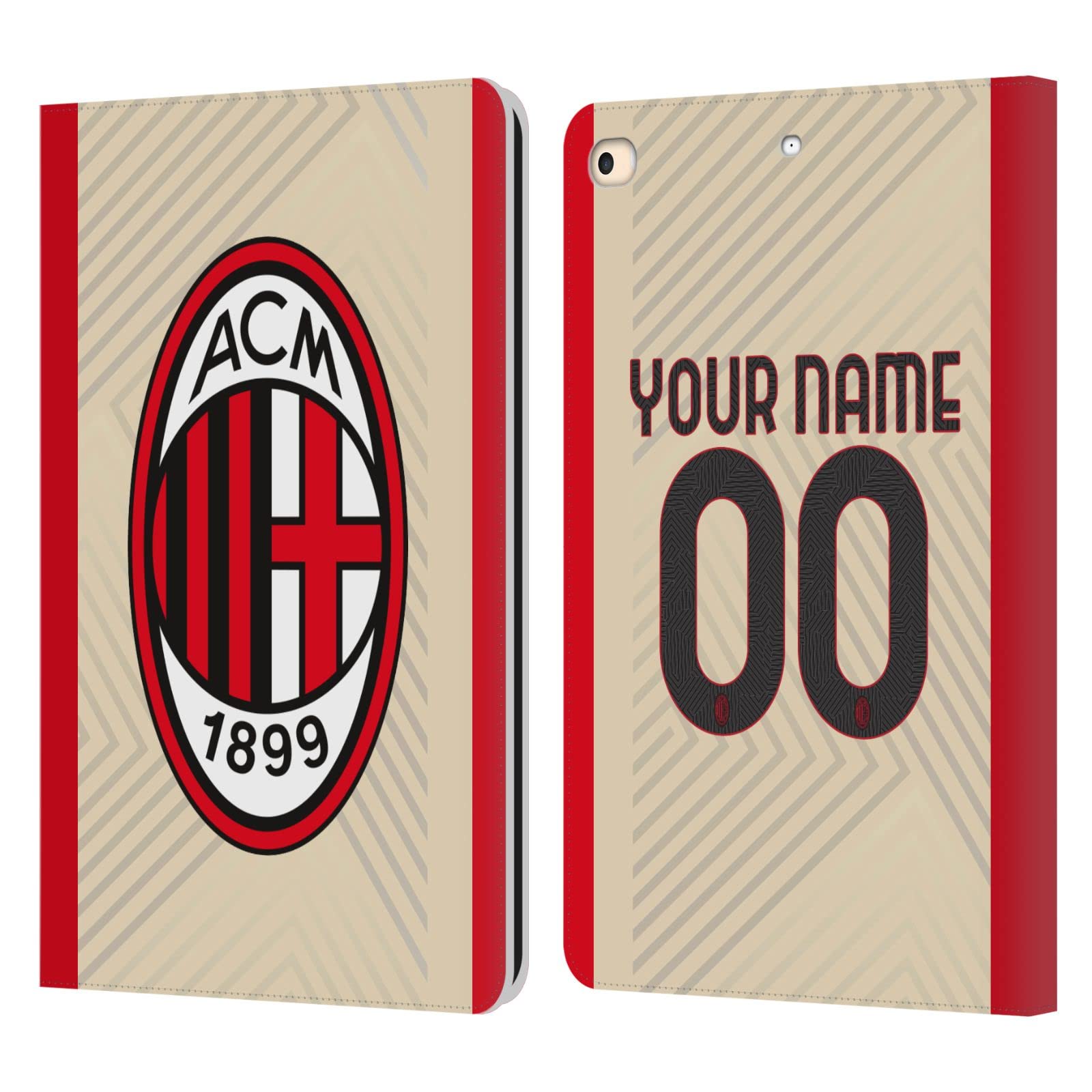 Funda protectora iPad 9.7 AC Milan Carcasa anticaídas tipo libro con tarjetero 7