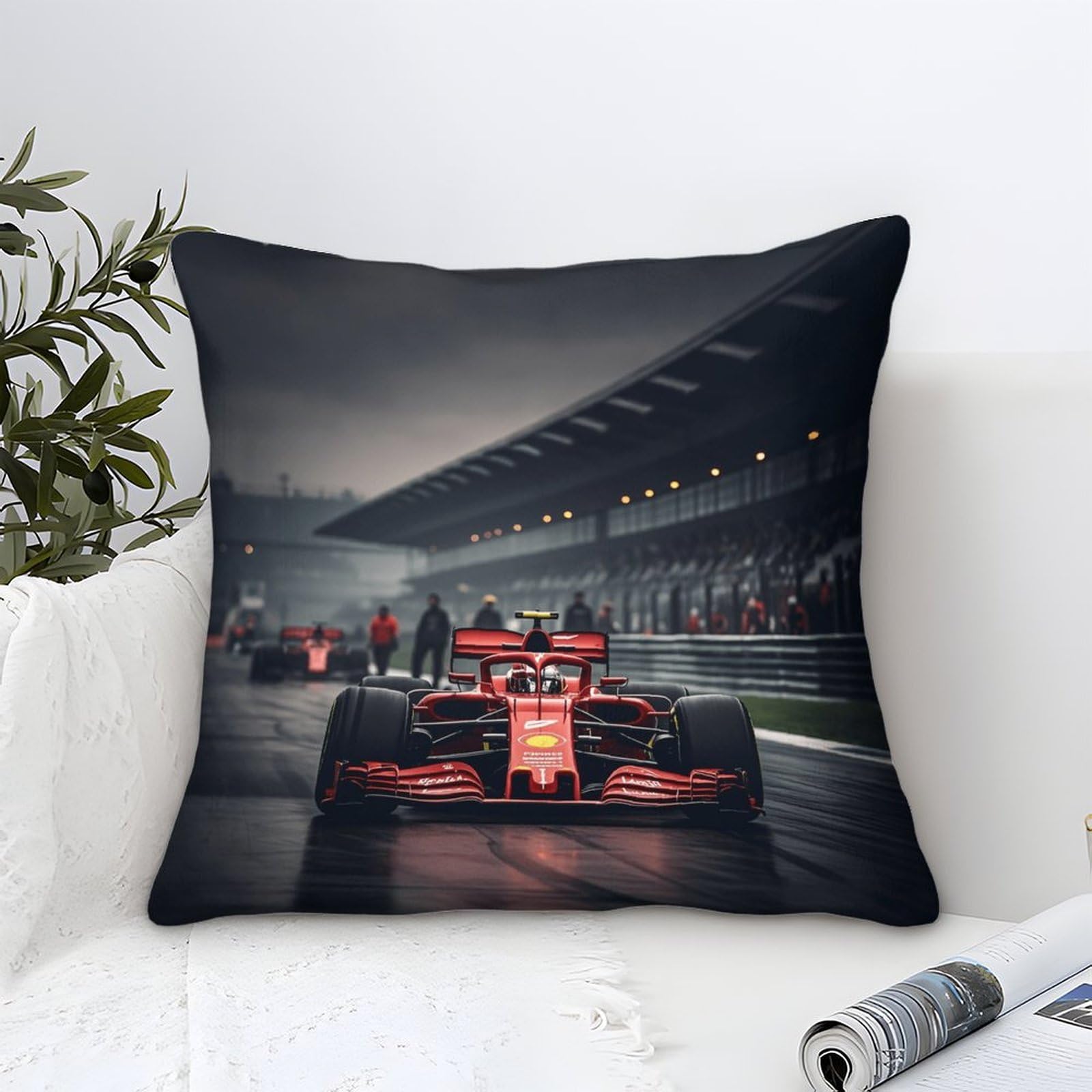 Xiaopangxy Formulaa Racing-9 50X50cm Throw Pillow Covers Formulaa Racing - No Insert I Racing Car Microfiber Square Cushion Covers I Machine Washable | Indoor Use Only