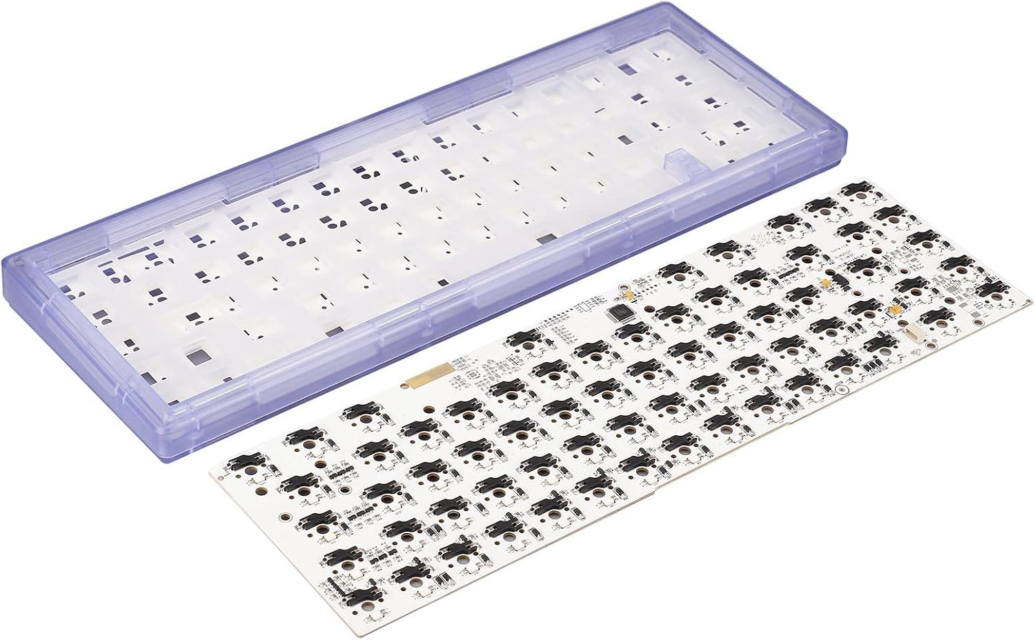 Kit Pc Roxo Teclado Mecânico Personalizado, Kit de Teclado DIY 67 Teclas RGB ...