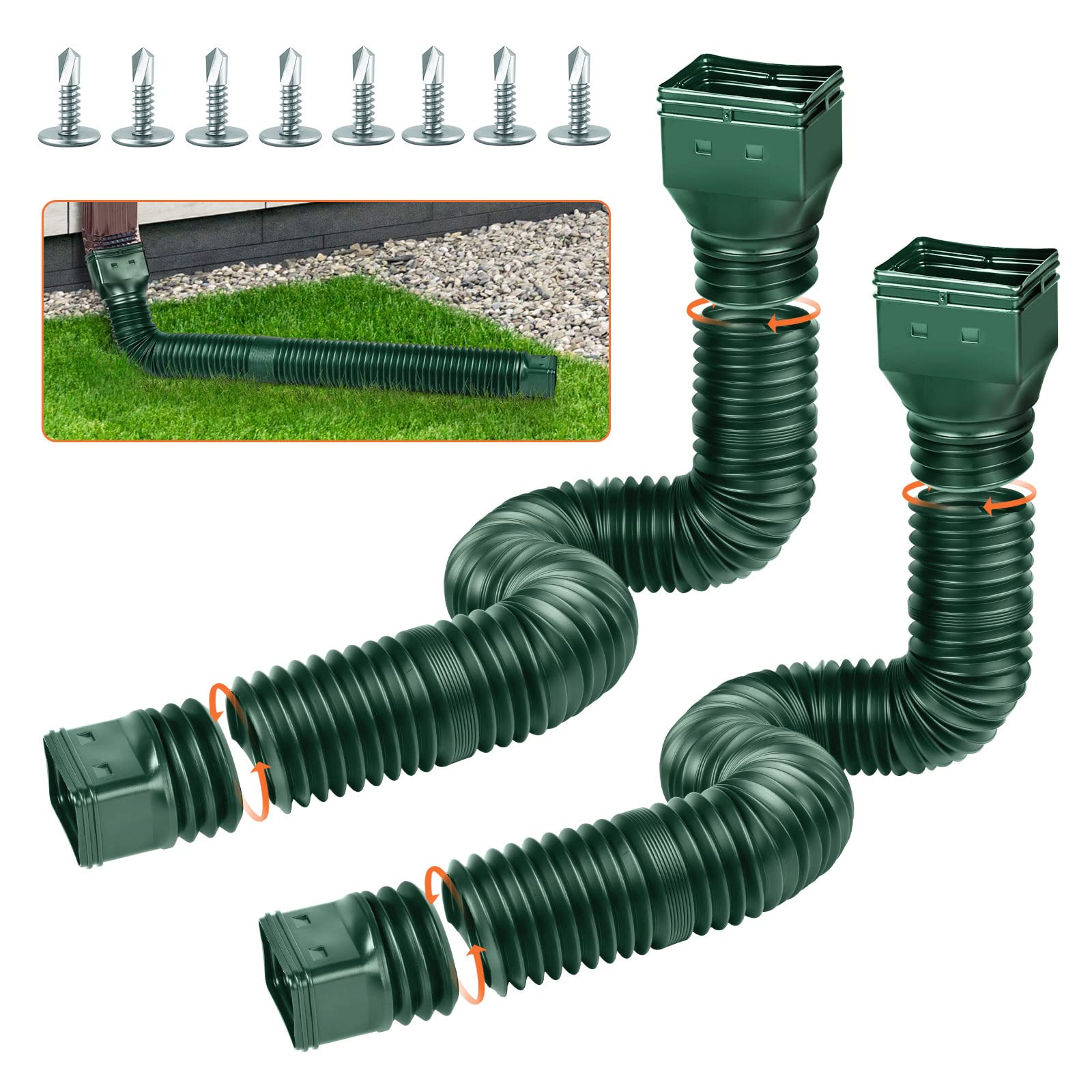 Buy Bossvel Gutter Downspout Extensions,Downspout Extender,Rain Gutter