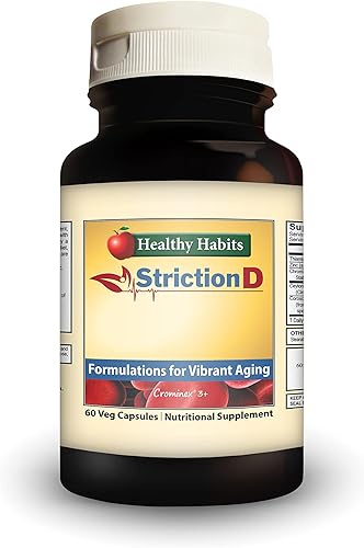 Healthy Habits StrictionD con glucohelp, extracto de banaba, canela de Ceilán y Crominex 3+ es 100% natural