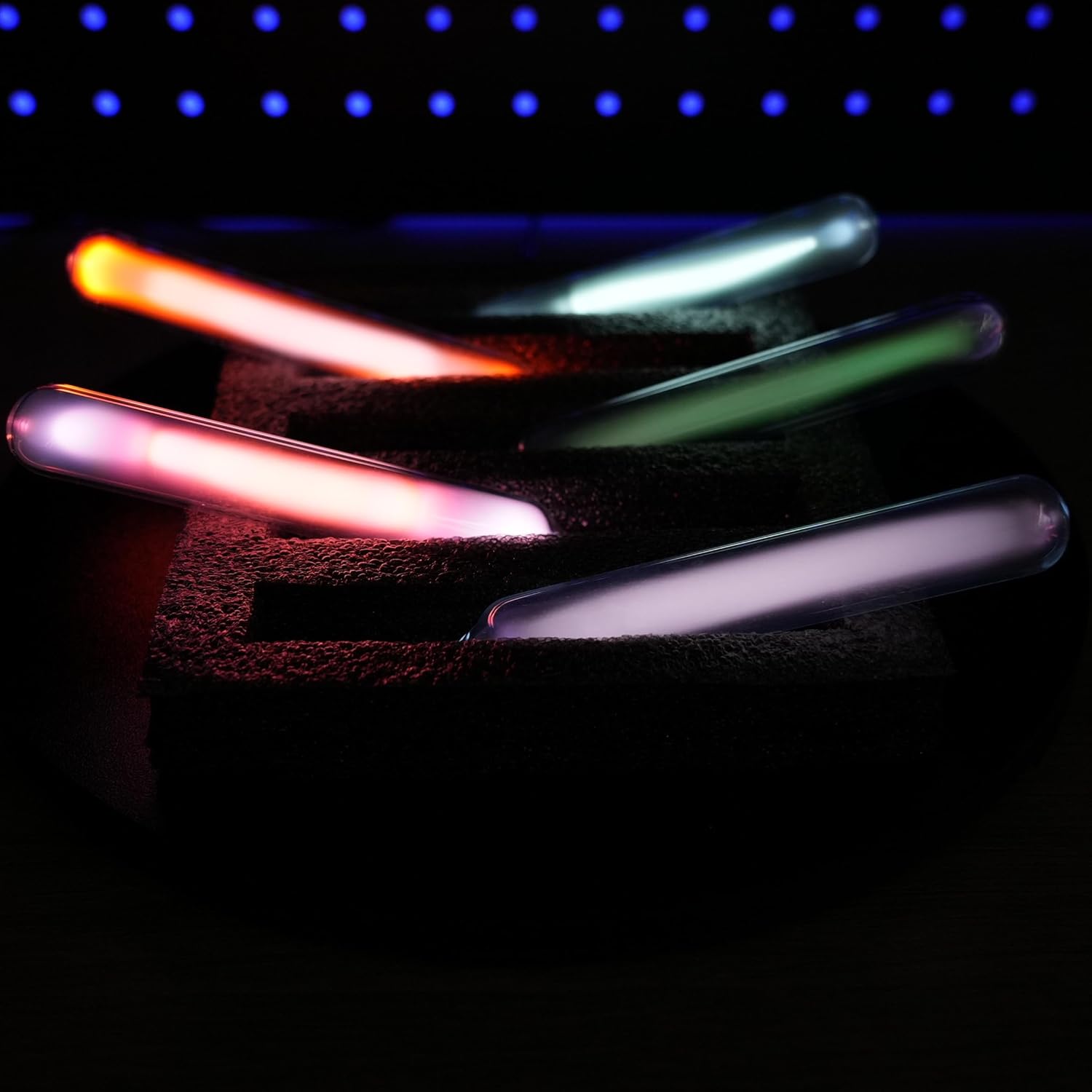 Rare Luminescent Gas Element Collection, high Purity, Including Helium, Neon, Argon, Krypton, Xenon for Collection, Display, Teaching, Gifts, 5-Piece Set