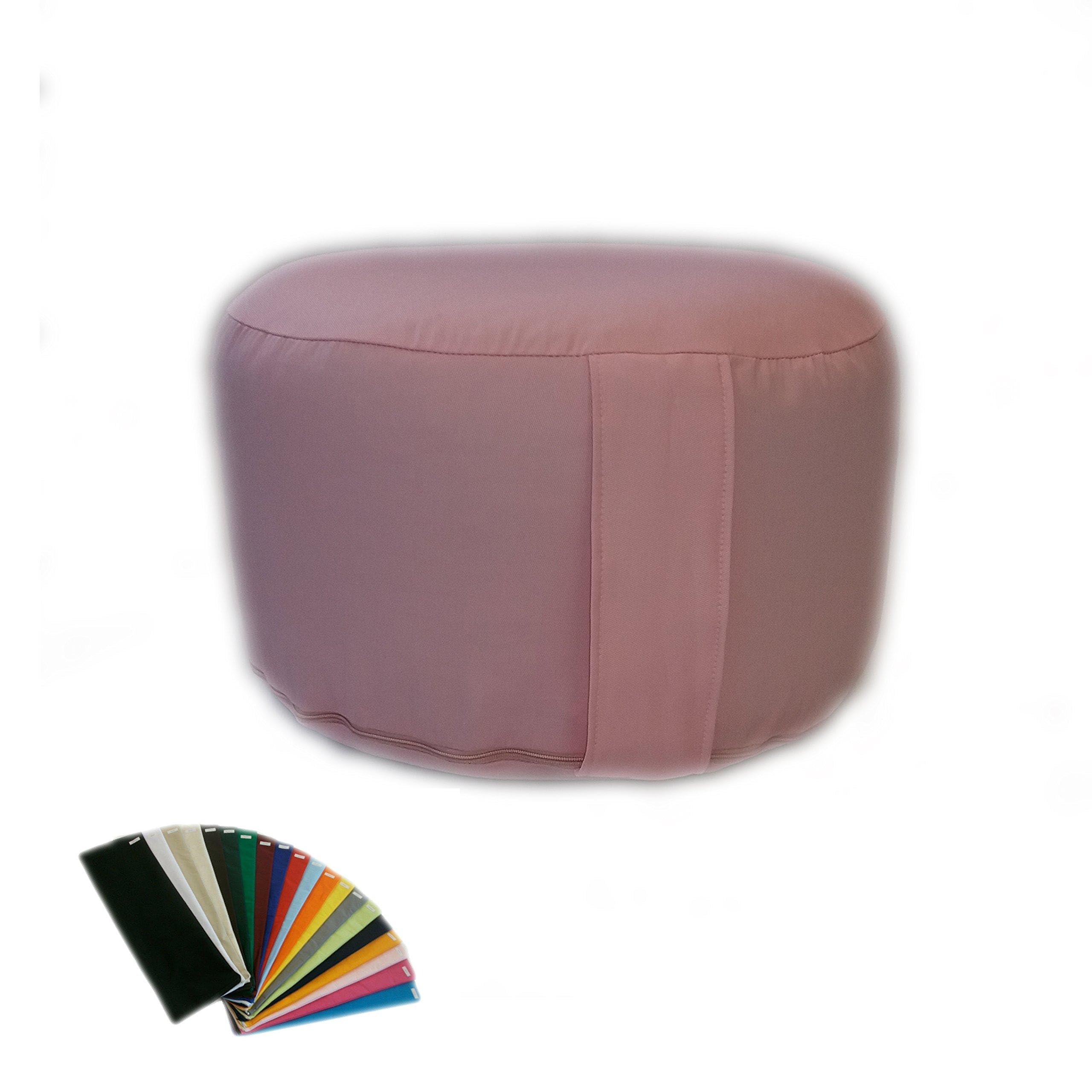 Cuscini yoga / Cuscino meditazione Rotondo maxi ø 35 cm x 24cm H, Federa e Tela 100% Cotone, Imbottitura a sceltaopzionale farro biologico-pelzen o Kapok o Palline di fibra, prodotto in Germania