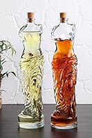 Vista 3 de POLENArt Venus - Decantador de licor con tapón de corcho, decantador de whisky en forma de mujer, jarra de vino de vidrio grueso duradero, 27 onzas