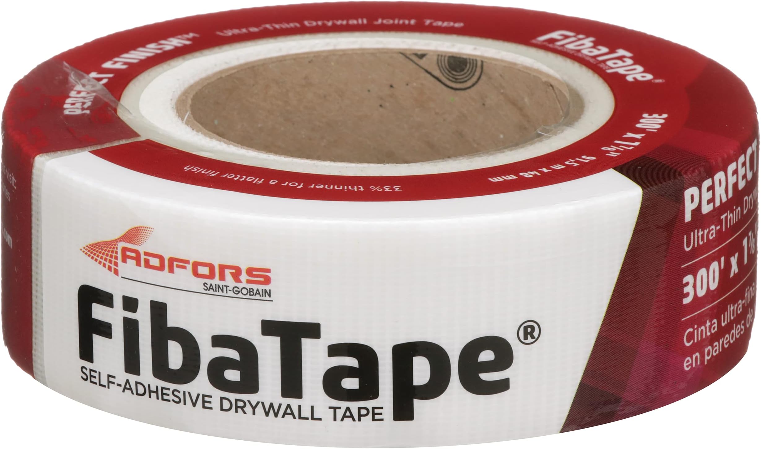 ADFORS FibaTape Perfect Finish Ultra-Thin Drywall Joint Tape 1-7/8" X 300 ' White Self Adhesive