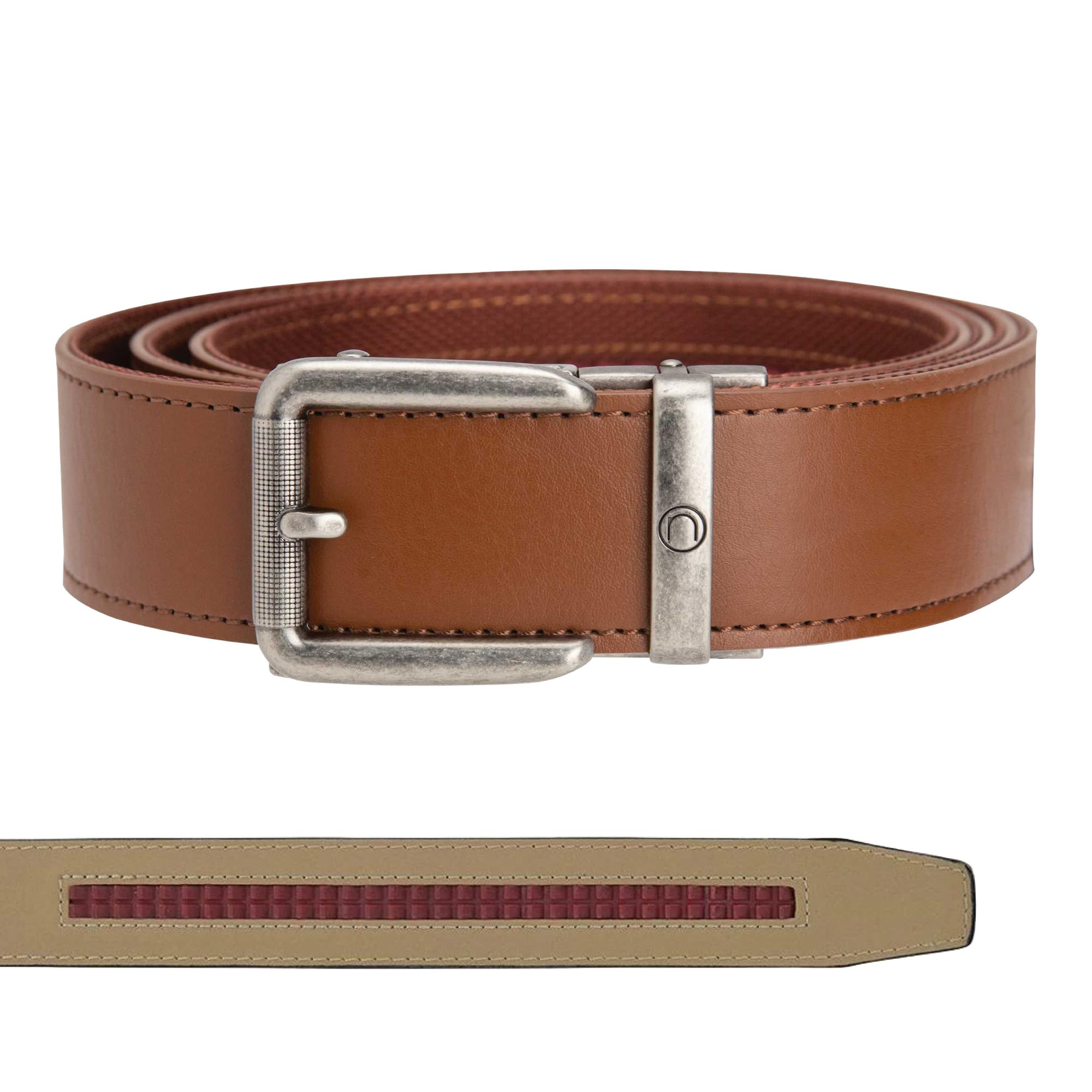 NexbeltMen's Belt EDC Rogue CCW Walnut Leather Gun Tactical Ratchet Rich Brown Belt for Concealed Carry , Walnut, walnut, L