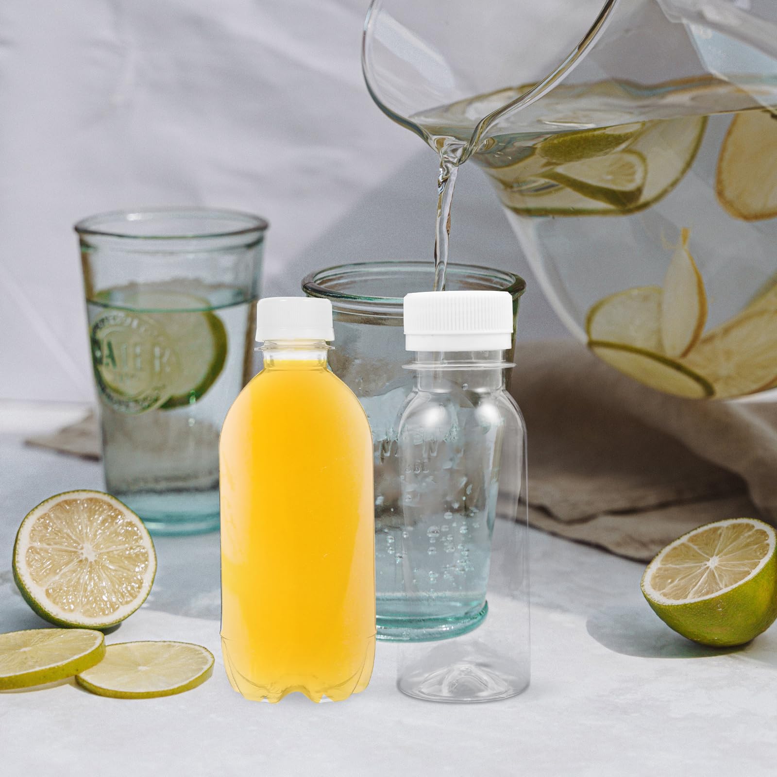 UPKOCH Bottiglie vuote per il latte in plastica: 15 pezzi bottiglie di succo, bottiglie di plastica, succo di frutta, bevande frullati da 100 ml