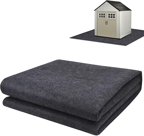 Protector de suelo de cobertizo de almacenamiento para exteriores de 8.2 x 6 pies, tapete antideslizante para aceite, almohadilla protectora de