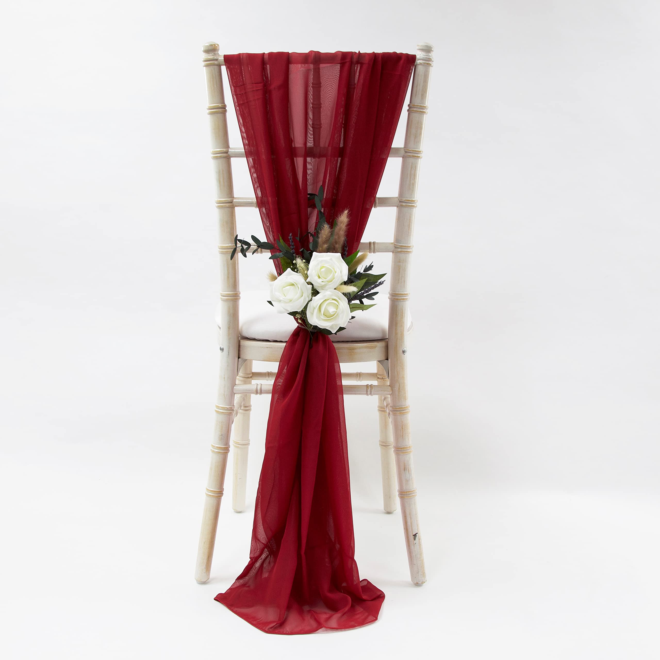 Chiffon Vertical Drapes 70cm X 200cm Decor Chair Cover Wedding Drops Venue Dressing (Garnet)