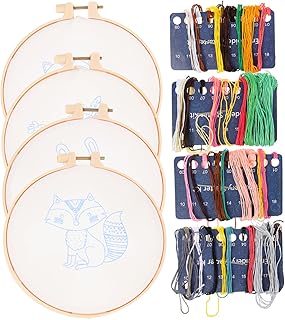 VILLCASE Conjuntos De Bordados Para Crianças Conjuntos De Bordados Cruzados Para Crianças 4 Conjuntos De Kits De Ferramentas Cruzadas Para Crianças Conjunto De Cruz Para Crianças Kit De