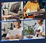 FIFINE Gaming Audio Mixer PC, Table de Mixage avec Carte Son pour Micro XLR, Mélangeur Audio Contrôleur pour Streaming Podcast Enregistrement, Contrôle Individuel, Contrôle de Volume, Bouton de Mute - 7