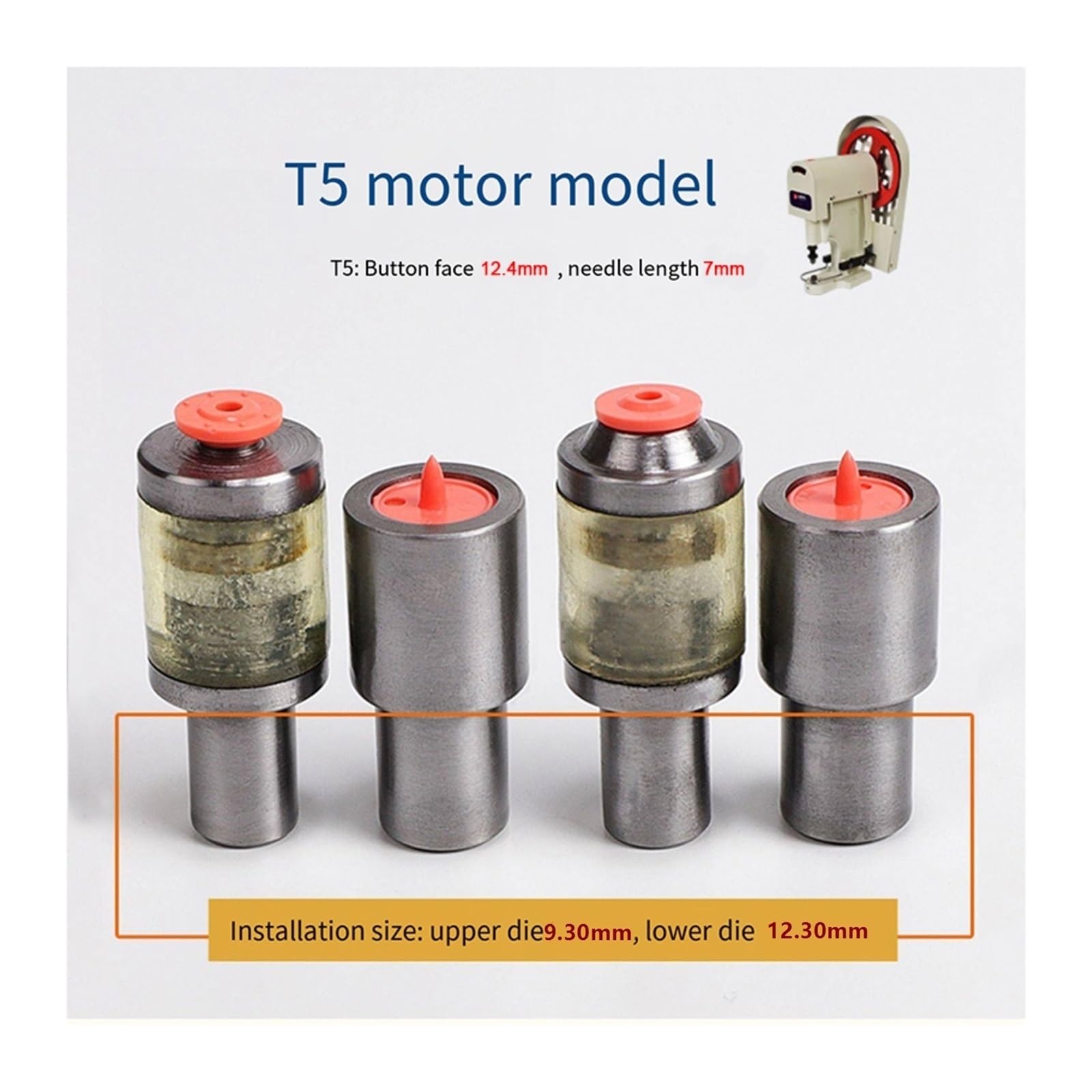 Snap Fasteners Botón Die Troqueles de prensa botón a presión plástico | Prensa manual, molde, broches de resina, herramienta eléctrica(T5 motor mould)