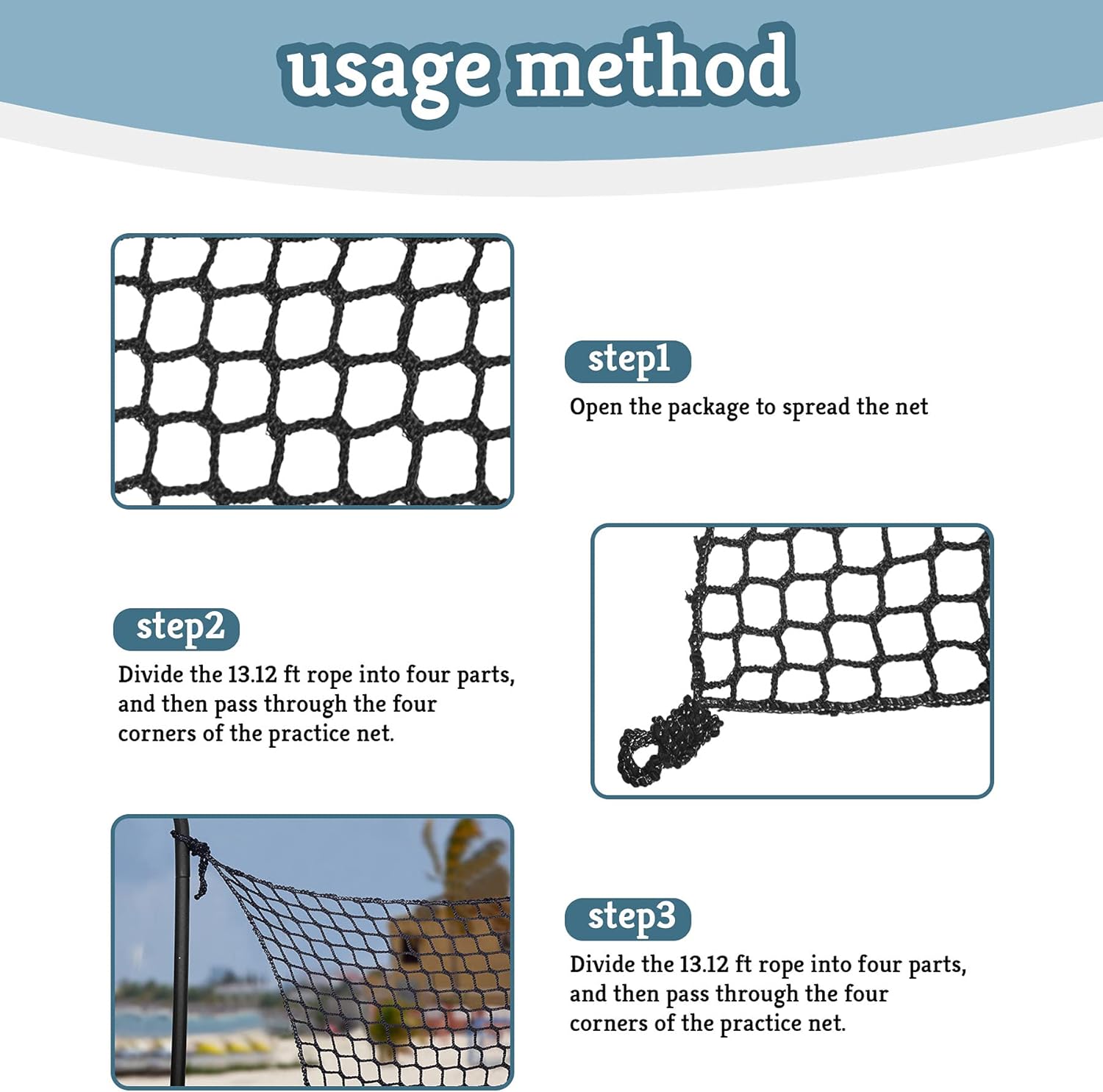 Satsuki 10 x 15 ft Golf Practice Nets, Weatherproof Golf Hitting Nets, Black 1-Inch Mesh Protective Nets, Courtyard Nets, Stadium Nets, Indoor or Outdoor Knotless Nets for Golf Enthusiasts : Sports & Outdoors