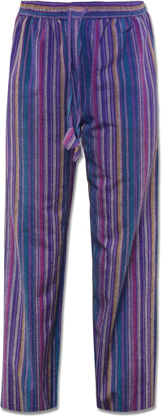 Soul Flower - Pantalones hippie a rayas unisex de algodón con bolsillos  para hombres y mujeres : Ropa, Zapatos y Joyería - Amazon.com