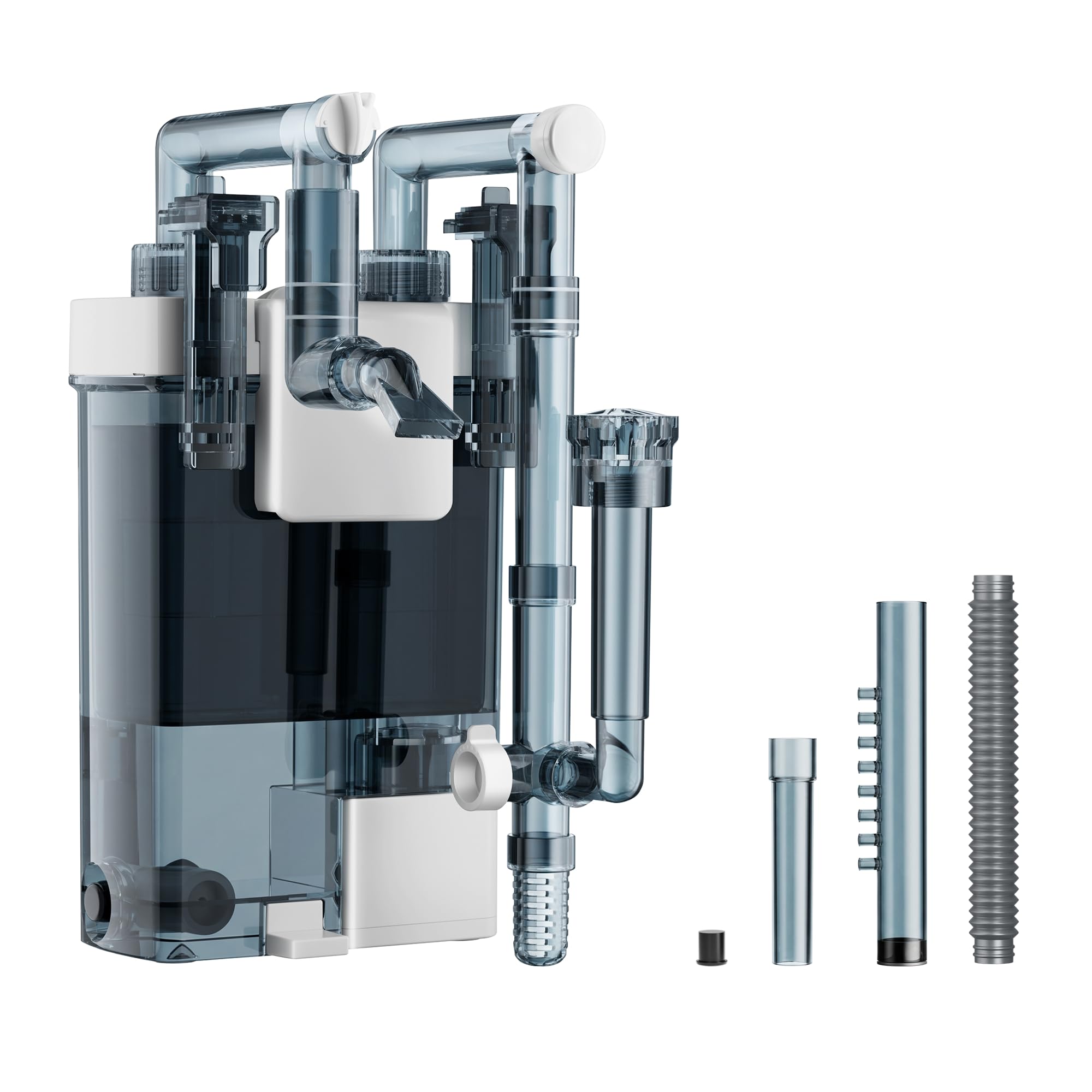 Filtro Acquario a Zainetto 300 L/H Acquari 19-38 Litri | Filtro per Acquario Con Flusso Regolabile, Skimmer Di Superficie, Filtrazione a 3 Stadi, Sistema Anti-Intasamento