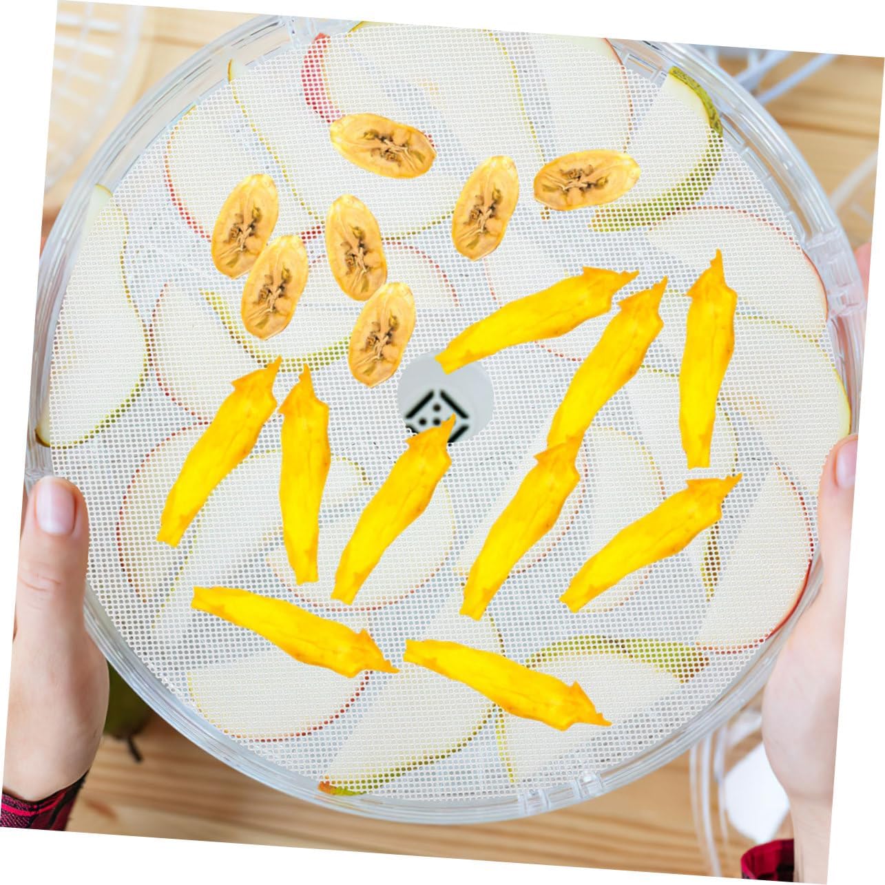 Hemobllo 5sets Dehydrator Sheets Reusable Silicone Round Mat Fruit Dehydrator Mats Food Dryer Supplies 2pcs*5