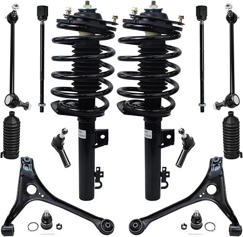 Miniatura 251 de Detroit Axle - Kit de puntales delanteros de 6 piezas para Chevrolet Aveo Aveo5 Pontiac G3 Wave, barra estabilizadora, varillas de acoplamiento