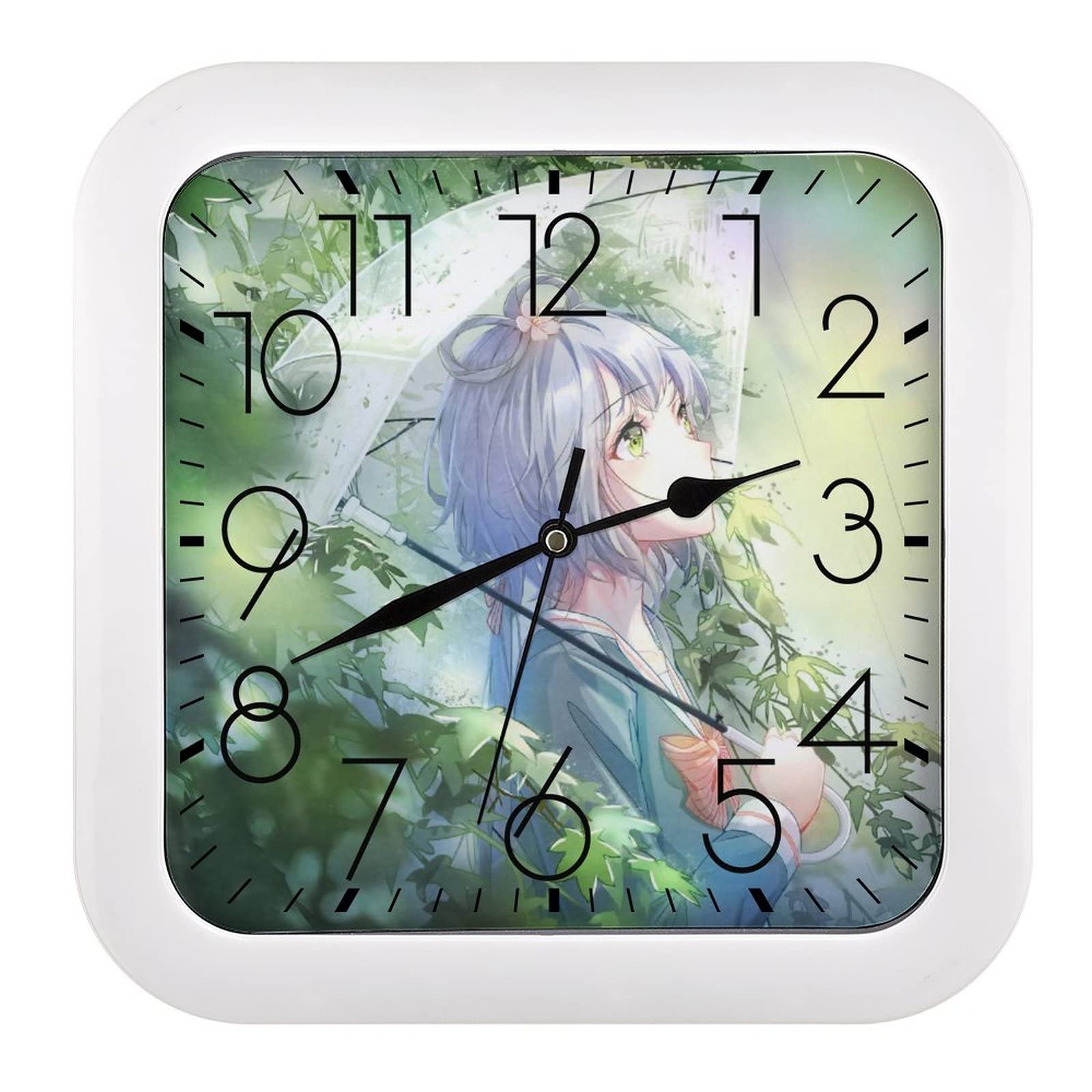 Horloge murale mignonne pour cuisine et chambre d'enfant avec grands chiffres