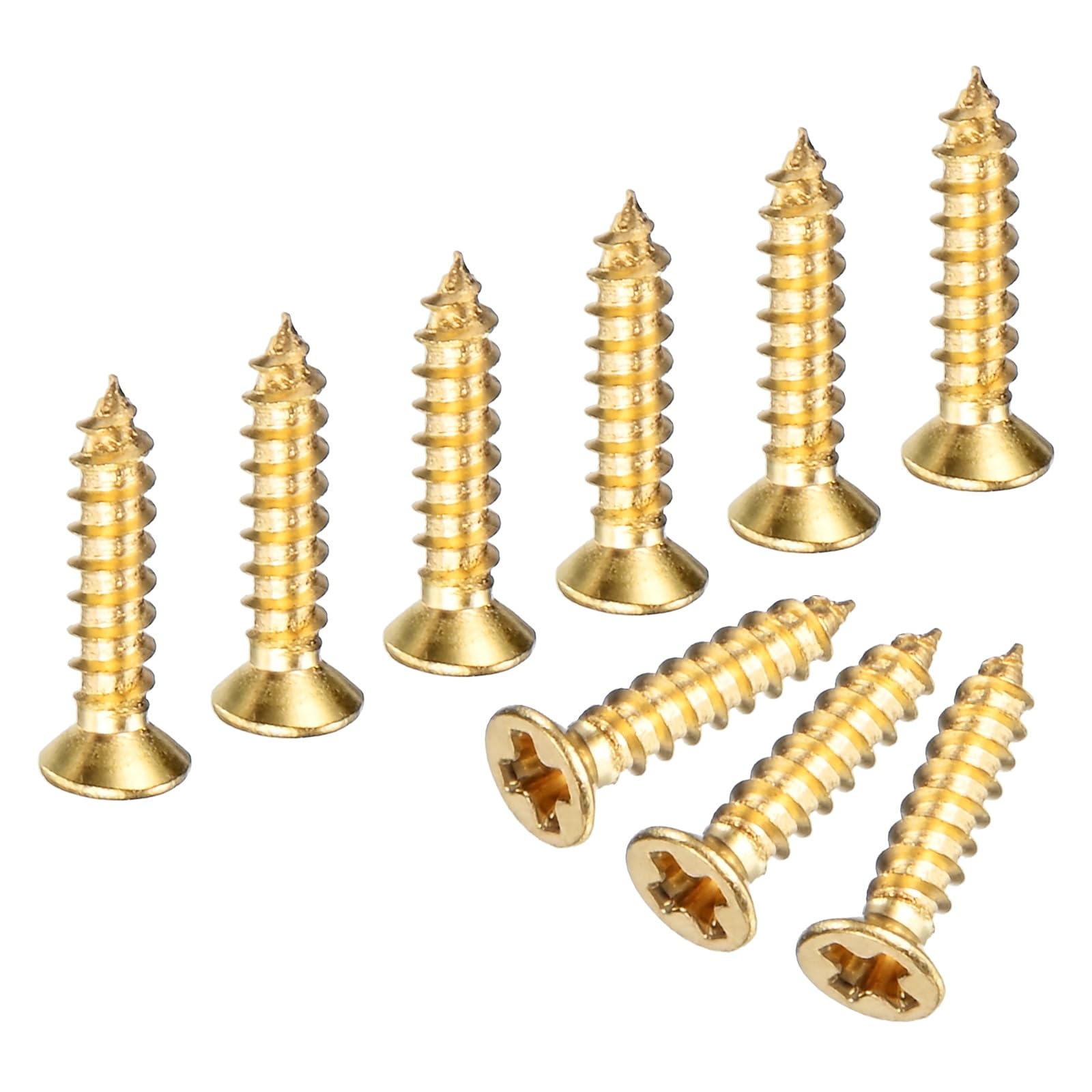 M METERXITY 200-Pack Brass Wood Screws