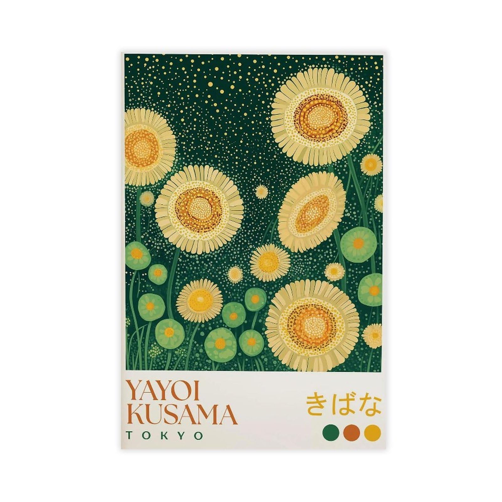 HOHHMY Yayoi Kusama Dandelion (2) Canvas Poster for Bedroom Decor Gift