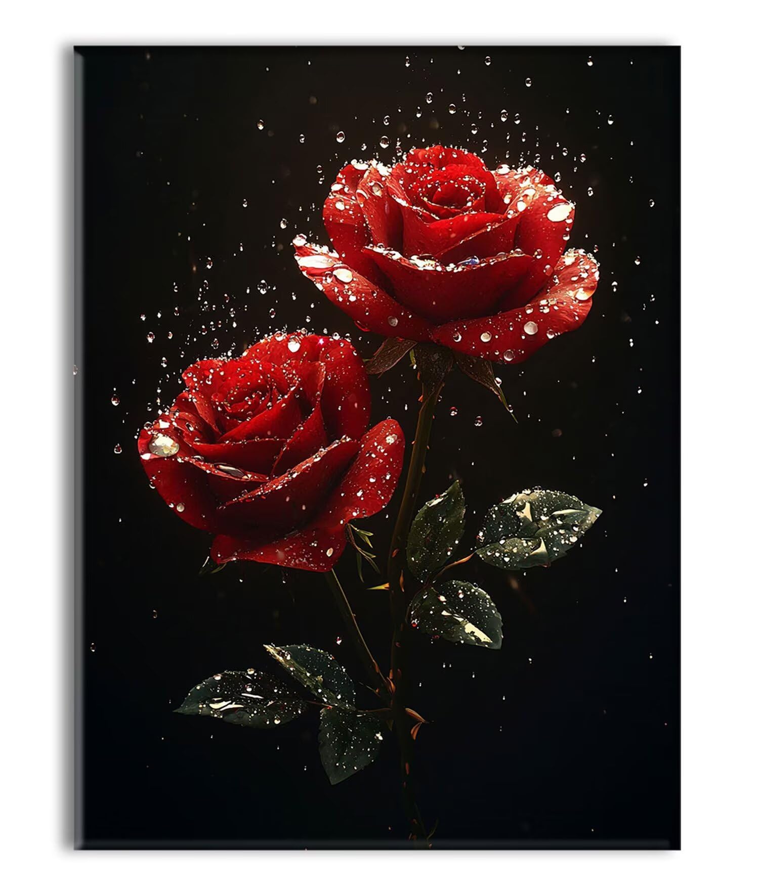 Diament Malarstwo Czerwona Róża, Zestaw Diamentowy Malarstwo Kreatywne Sztuka dla dorosłych, Zestaw do malowania diamentami 5D, DIY Haft Cross Stitch do aktywności ręcznej dla dorosłych, Dekoracja
