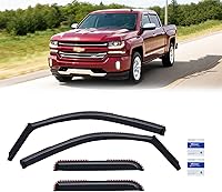 Vista 108 de Visera de ventana para Jeep Cherokee 1984-2001 (Excluye Modelo Limited), Protectores Guards Shields de lluvia de canal exterior, Deflector