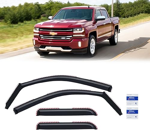 Miniatura 108 de Visera de ventana para Jeep Cherokee 1984-2001 (Excluye Modelo Limited), Protectores Guards Shields de lluvia de canal exterior, Deflector