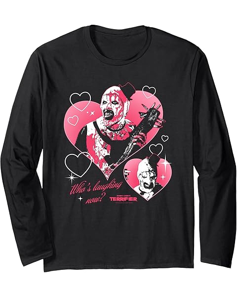 Terrifier I Heart Art Creepy Valentine's Day Horror Movie Long Sleeve T-Shirt