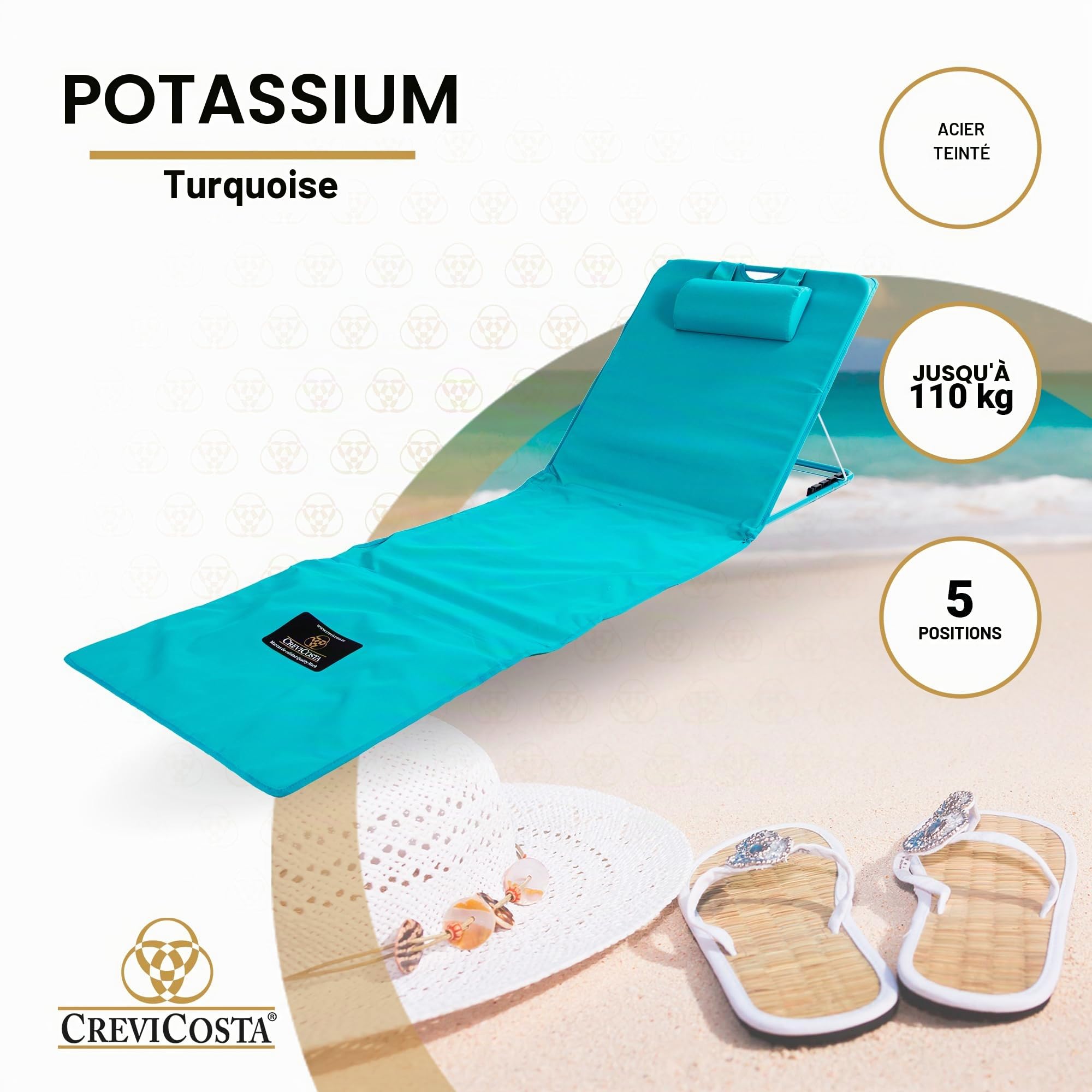 CREVICOSTA QUALITY MARK MARCAS DE CALIDAD - POTASIO 1309-1 Tapis en Aluminium Pliable (Turquese)