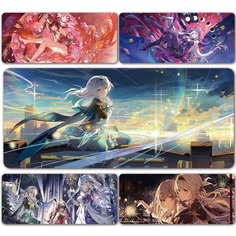 崩壊スターレイル 花火 バック 引っ張る ラバーマット マウスパッド Amazon.co.jp: 花火 崩壊：スターレイル マウスパッド ゴム製