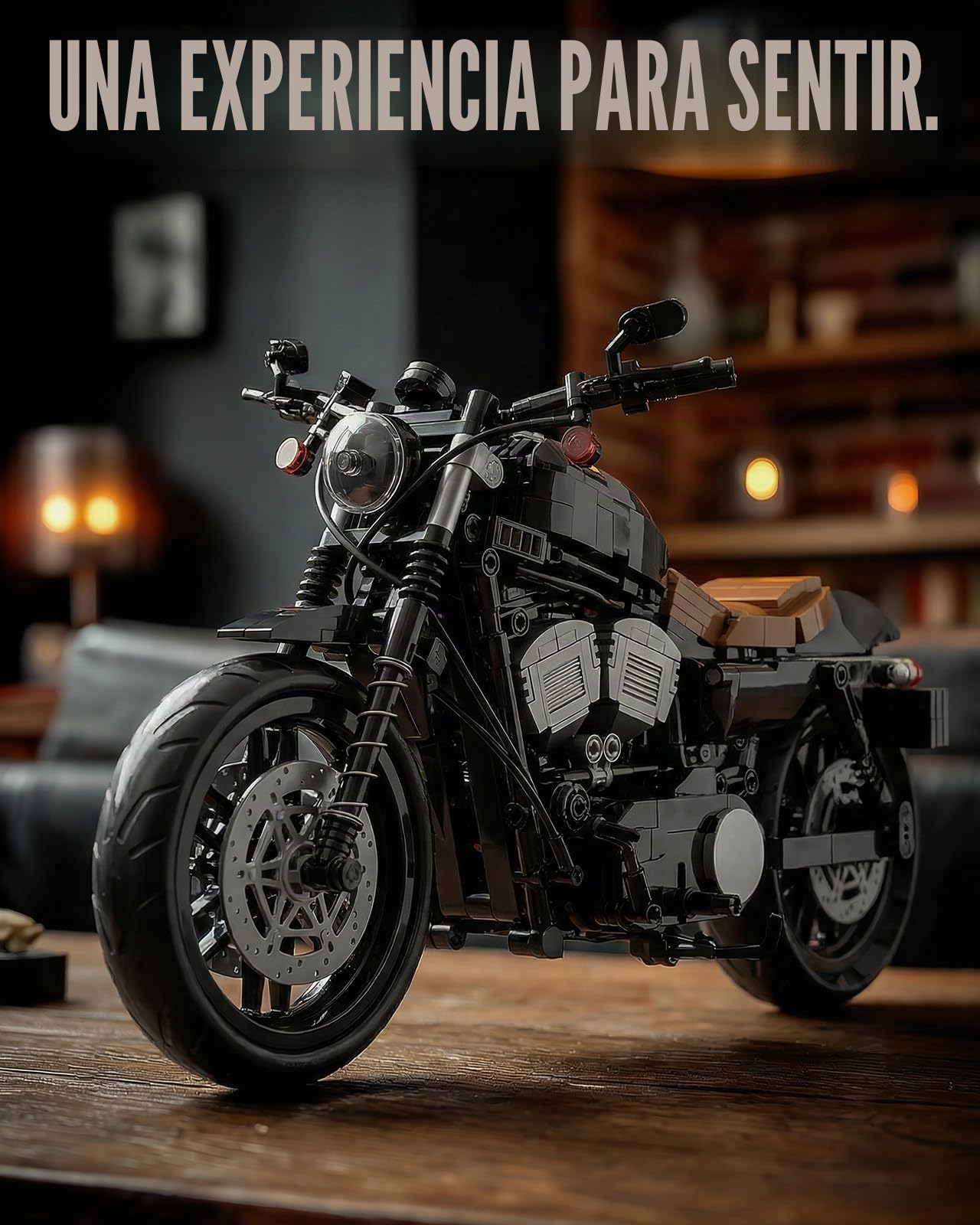 Nifeliz IRON 83 Moto Sets De Construcción, Kit de Maquetas como Regalo Para Adultos Fans de las Motos, Decoración Del Hogar Y Oficina (827 Piezas, NF10342)