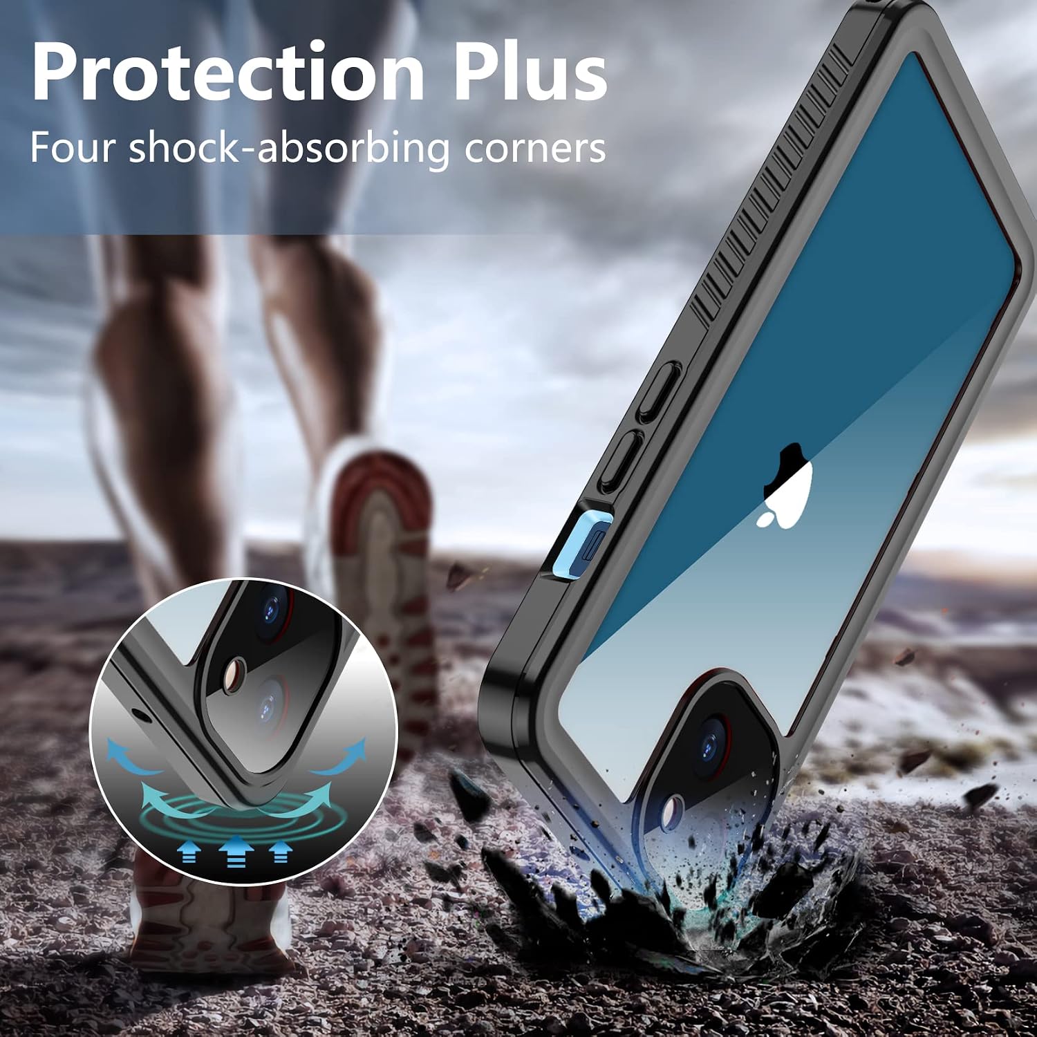 SPIDERCASE Designed for iPhone 13 Case, Waterproof Built-in Screen Protector, Rugged Heavy Duty Full Body Shockproof Protection Phone Case for iPhone 13 6.1 inch 2021”, Teal/Clear