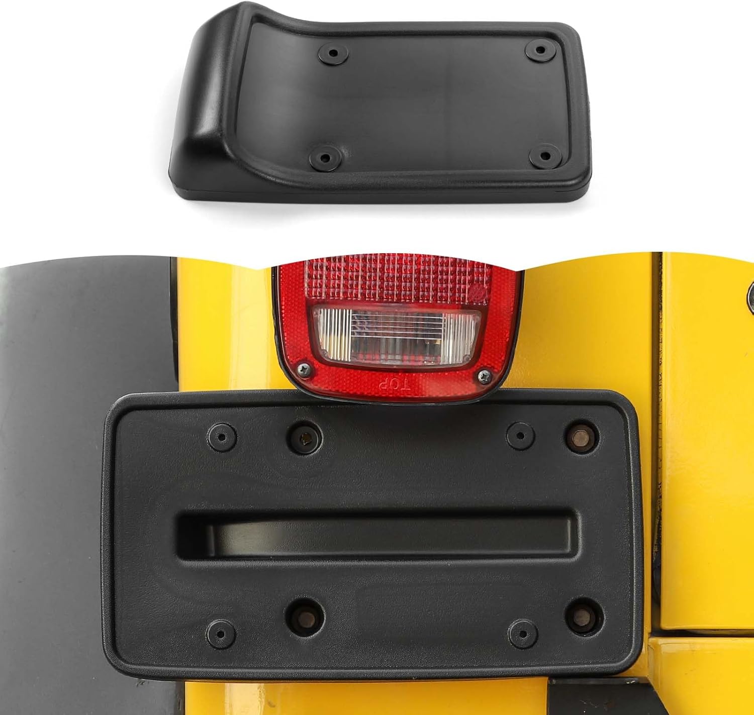 Rear License Plate Holder Frame Bracket for Jeep Wrangler TJ 1997-2006 License Plates Mounting Bracket