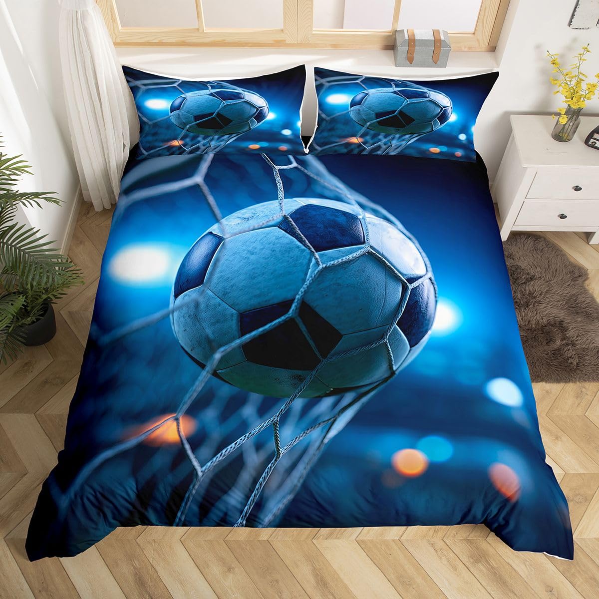 Feelyou 3D Soccer Duvet Cover Set King