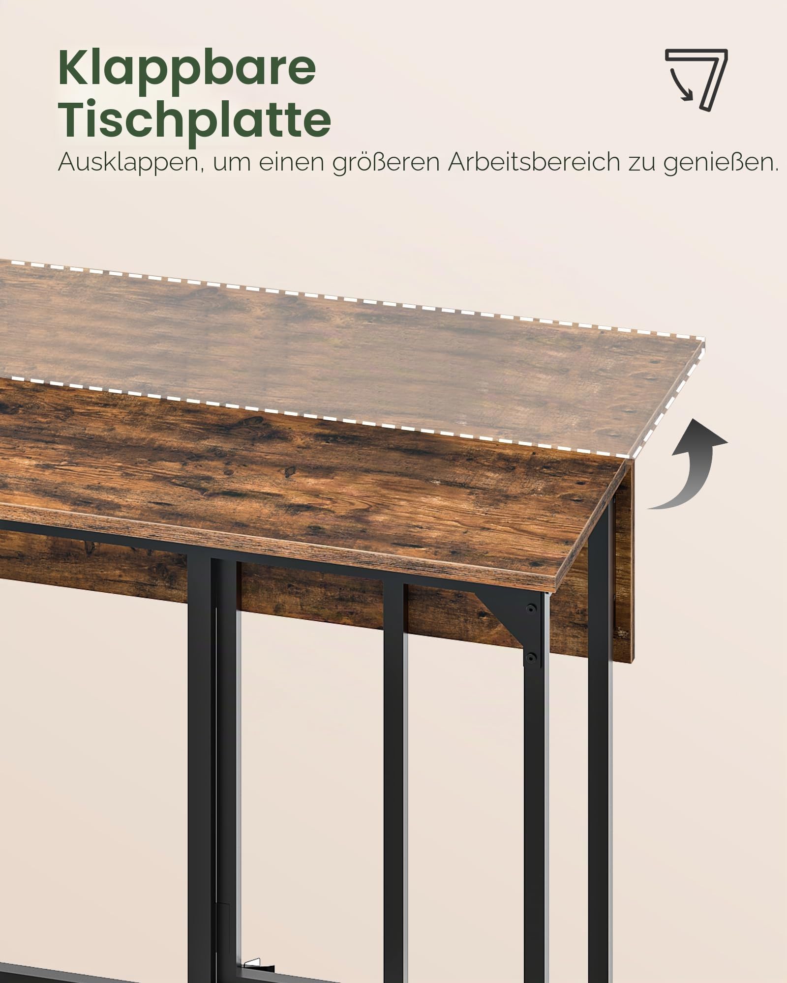 CHOEZON Bartisch, 100 cm Esstisch mit 2 Barhockern, Stehtisch mit 2 Stühlen, Industrieller Stil, für Restaurants, Wohnzimmer und Kneipen, rustikalbraun-schwarz DTBT02BF