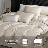Vista 161 de MooMee Queen Duvet Cover Set, 100% Extra Long Staple Cotton 600 Thread Count Sateen Silky Soft Breathable Durable Luxury Hotel Quality Bedding Set
