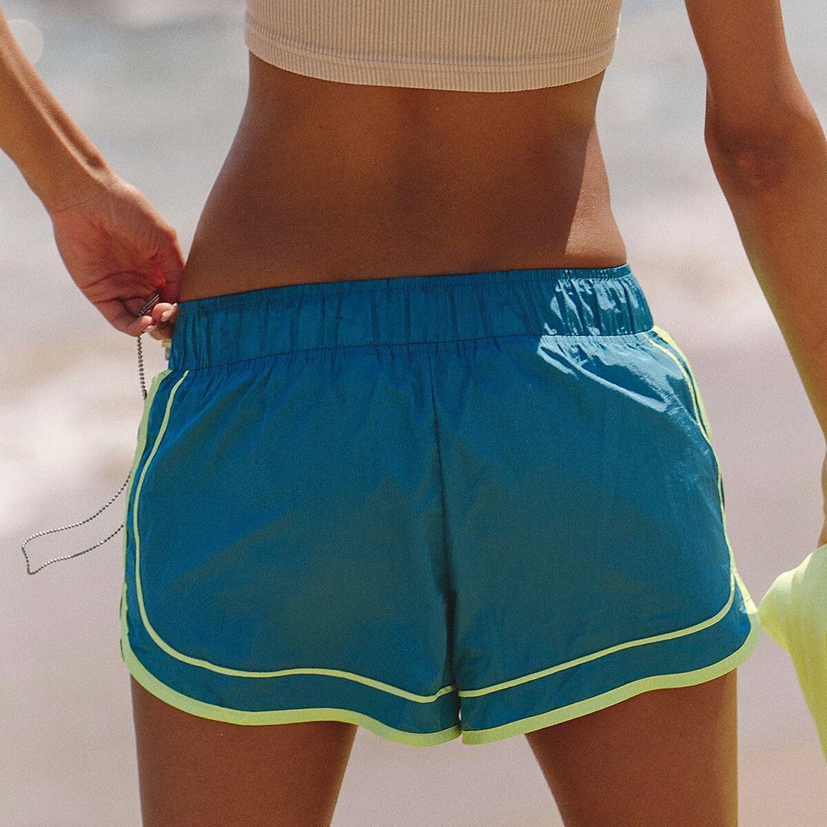 Free People Women's Varsity Blue Shorts