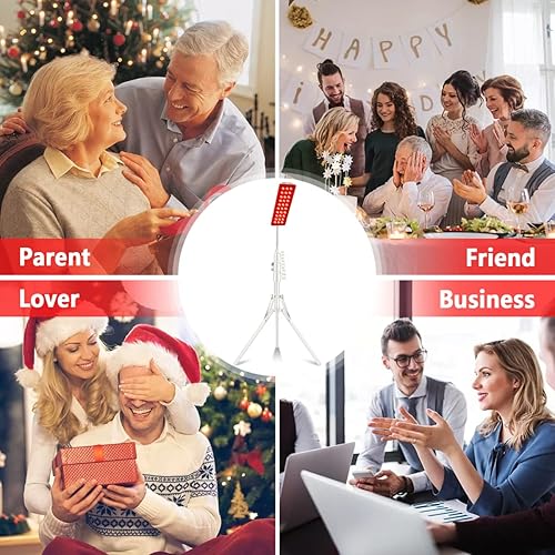 Miniatura 8 de Terapia de luz roja para cuerpo lámpara de terapia de luz infrarroja roja LED con soporte de luz roja de 660 nm y dispositivo de luz infrarroja de