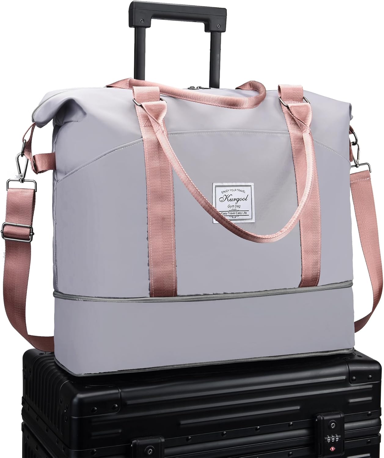 Gym Bag with Wet Pocket, Foldable Travel Duffle Bag Carry On Weekender Bags for Women, Waterproof Overnight Bag for Travel, Gym, Yoga Gym Bag with Wet Pocket, Foldable Travel Duffle Bag Carry On Weekender Bags for Women, Waterproof Overnight Bag for Travel, Gym, Yoga