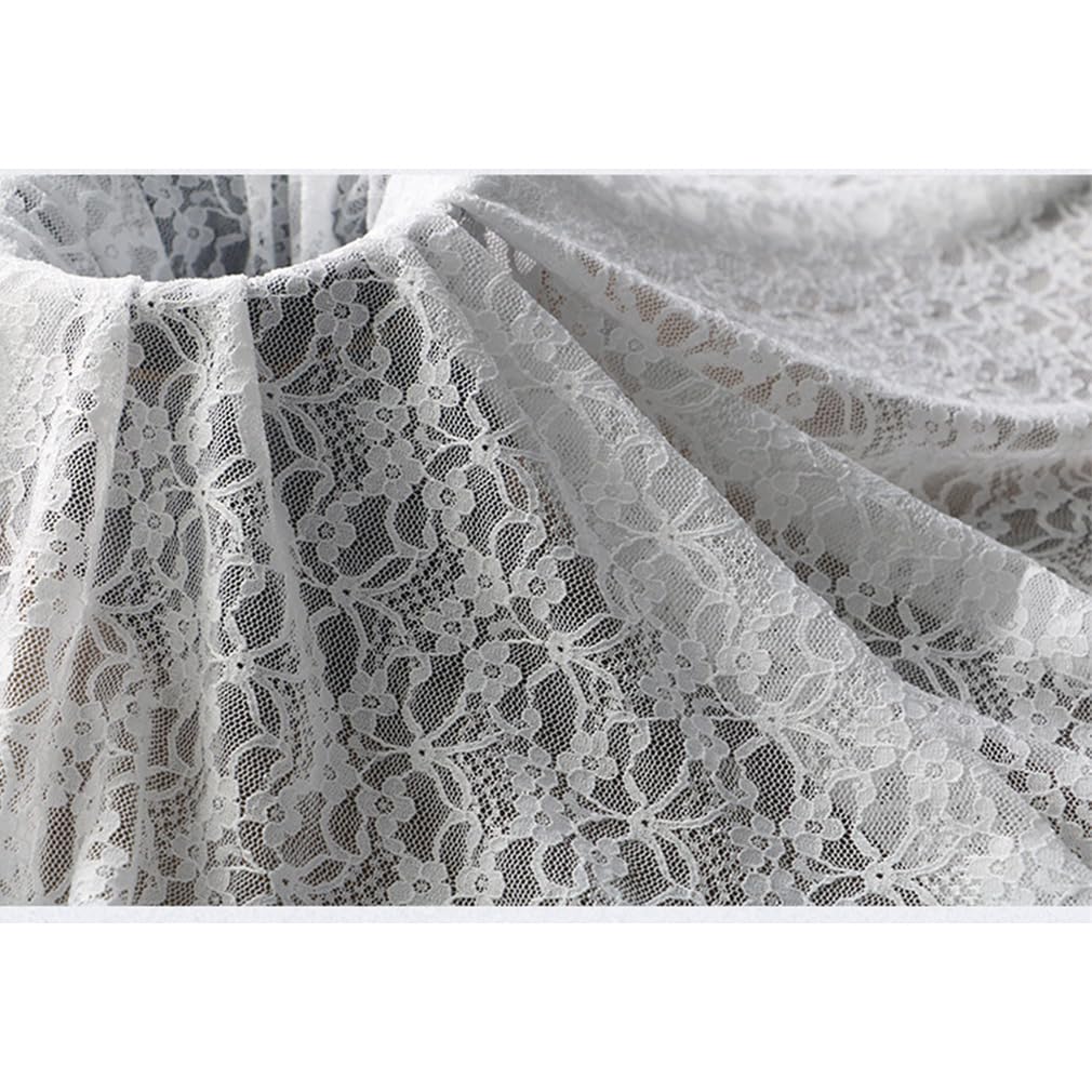 Materiał koronkowy o szerokości 150 cm, towar sprzedawany na metry, kwiaty, koronka, tiul, materiał do szycia, haftowana koronka, DIY, rzemiosło, odzież, impreza, dekoracja, kolor biały