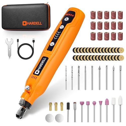 HARDELL Mini Cordless Rotary Tool, 5-Speed and USB Charging Rotary