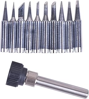 10pcs+Iron casing/lot Solder Iron Tip 900M-T For 936 SAIKE ATTEN AOYUE KADA Soldering Rework Station Iron