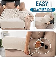 Vista 117 de H.VERSAILTEX Multi-Pieces Sofa Covers Stretch Couch Covers Form Fitted Seats and Back Cushions Covers