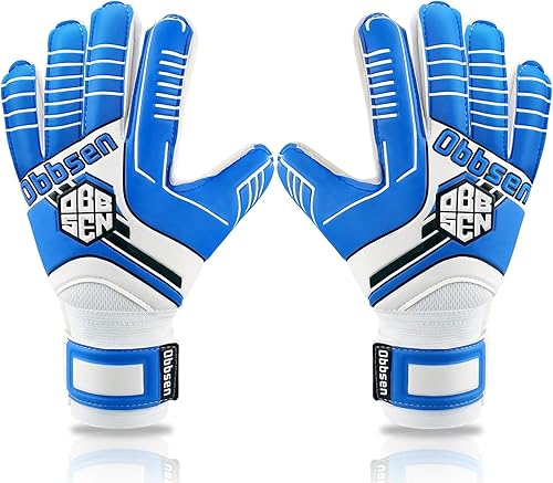 Miniatura 9 de Guantes de portero de fútbol para niños, jóvenes y adultos, guantes de portero de fútbol de agarre fuerte con protección para los dedos,