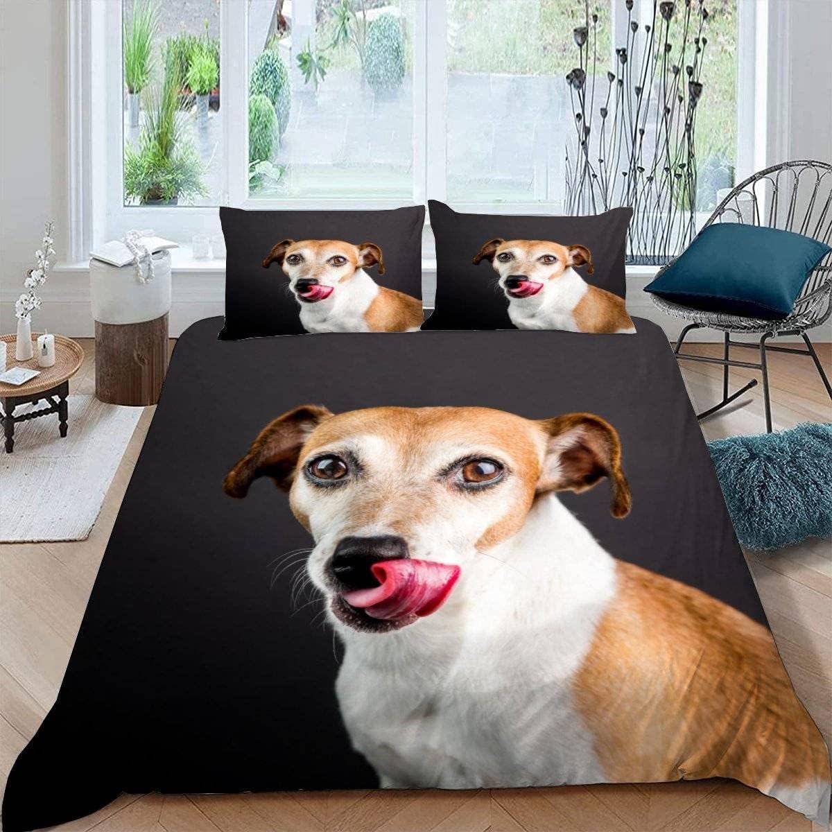 Housse de couette chien 260x240 cm idéale pour une chambre d'enfant